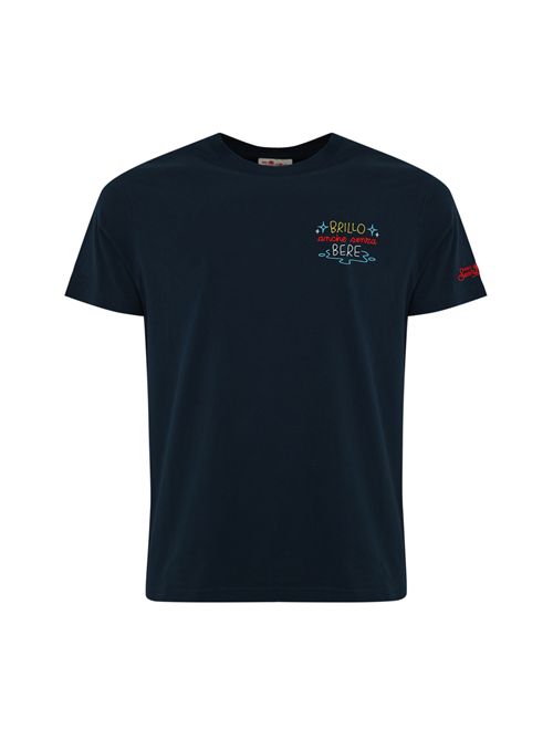 T-shirt Portofino in cotone con ricamo Brillo senza Bere Mc2 Saint Barth | PORTOFINO05207H BRILLO SENZA BERE 61